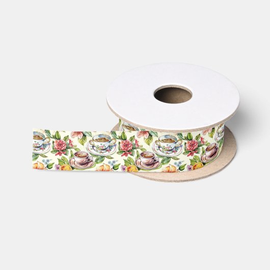 Cute tiled tea party satijnen lint (Spoel)
