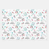 Cute tiled verpleegster inpakpapier vel (Voorkant)