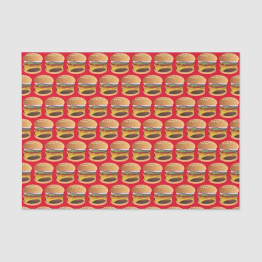 Cute tiling-hamburger-patroonpartij tissuepapier (Voorkant)