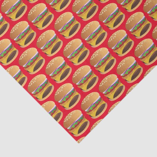Cute tiling-hamburger-patroonpartij tissuepapier (Detail)