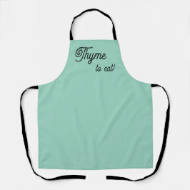 Cute Time to Eat Thyme Spice Pun Schort