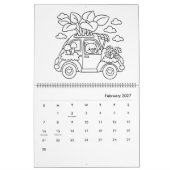 Cute Tiny Gardens Coloring Calendar Kalender (Feb 2027)