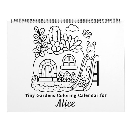 Cute Tiny Gardens Coloring Calendar Kalender (Hoes)
