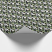 Cute Tiny Pandas, Green Cadeaupapier (Hoek)