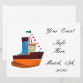 Cute Tiny Tugboat Thunder-Cove (Voorkant / Achterkant)