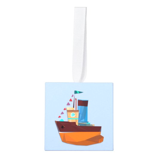 Cute Tiny Tugboat Thunder-Cove Decoratie (Voorkant)