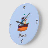 Cute Tiny Tugboat Thunder-Cove Grote Klok (Hoek)