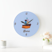 Cute Tiny Tugboat Thunder-Cove Grote Klok (Huis)
