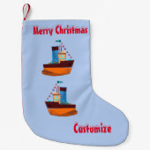 Cute Tiny Tugboat Thunder-Cove Kleine Kerstsok (Voorkant)