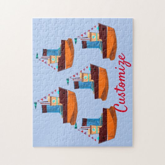 Cute Tiny Tugboat Thunder-Cove Legpuzzel (Verticaal)