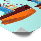 Cute Tiny Tugboat Thunder-Cove Poster (Hoek)
