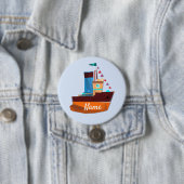 Cute Tiny Tugboat Thunder-Cove Ronde Button 7,6 Cm (In situ)