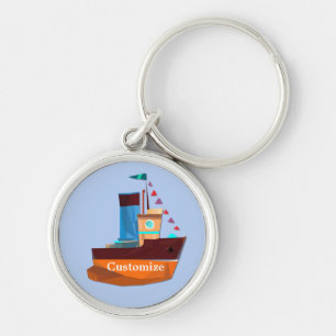 Cute Tiny Tugboat Thunder-Cove Sleutelhanger