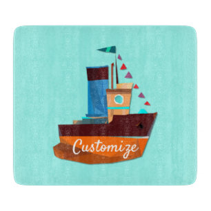Cute Tiny Tugboat Thunder-Cove Snijplank