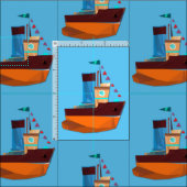 Cute Tiny Tugboat Thunder-Cove Stof (Delen)
