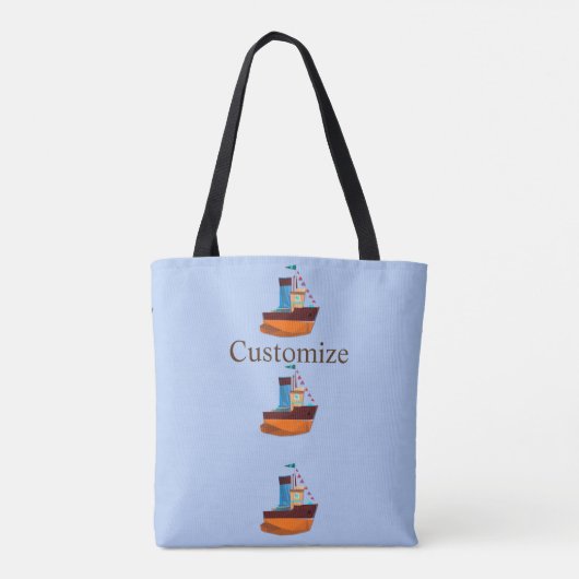 Cute Tiny Tugships Thunder-Cove Tote Bag (Achterkant)