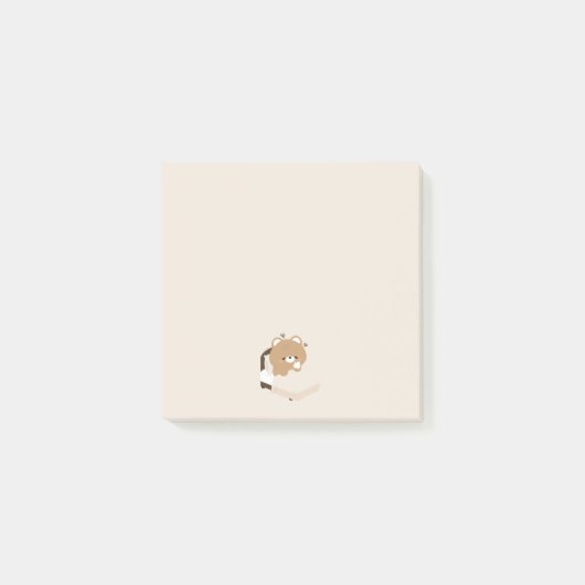 Cute Tired Brown Bear Post-it® Notes (Voorkant)
