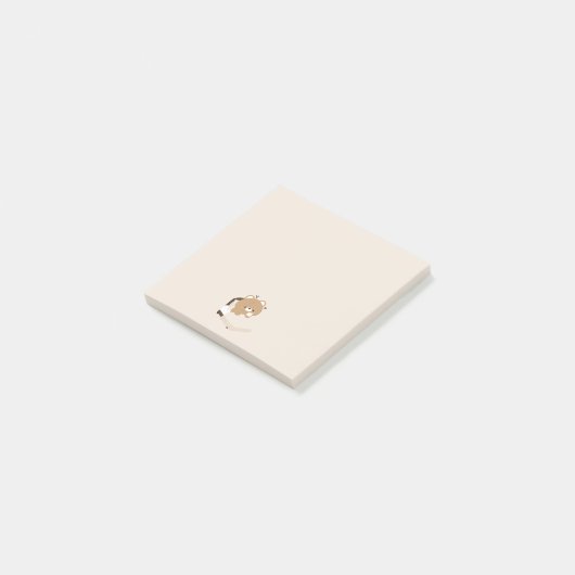 Cute Tired Brown Bear Post-it® Notes (Schuin)