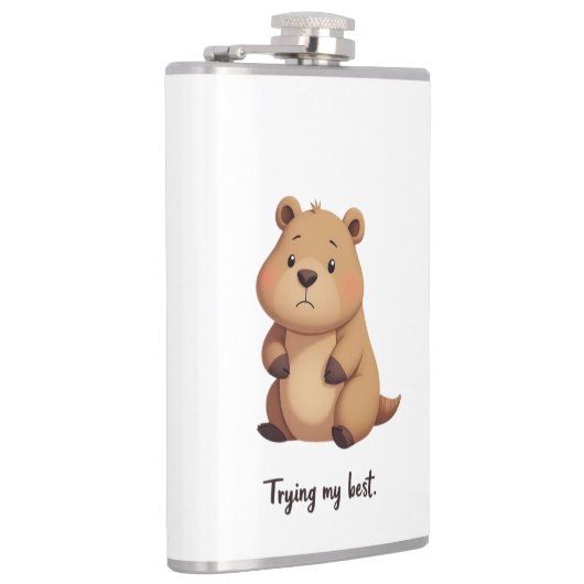 Cute tired capybara heupfles (Rechts)