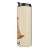 Cute tired capybara thermosbeker (Geroteerd rechts)