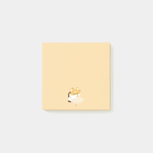 Cute Tired Corgi Post-it® Notes (Voorkant)
