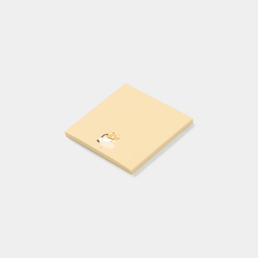 Cute Tired Corgi Post-it® Notes (Schuin)