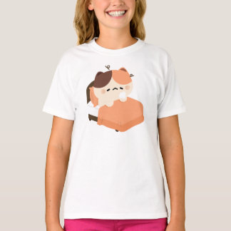 Cute Tired Tortie Cat  T-shirt