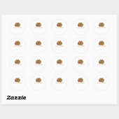 Cute Tis The Season Pumpkin Spice Latte Fall Footb Ronde Sticker (Vel)