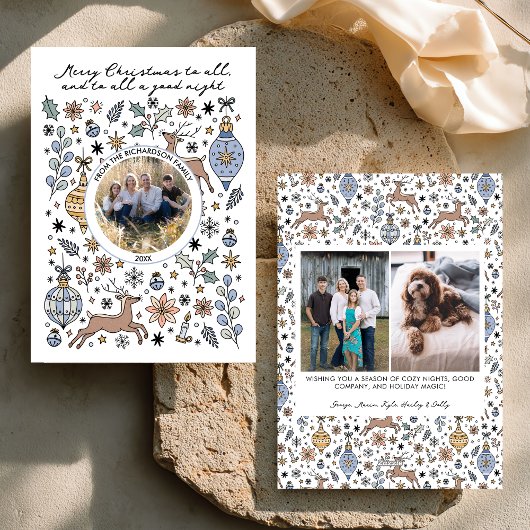Cute To All a Good Night Photo Christmas  Feestdagenkaart