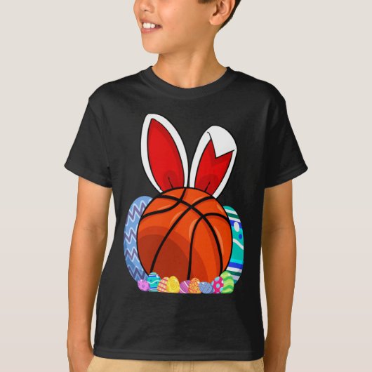 Cute To Basketball Easter Egg Bunny T-shirt (Voorkant)