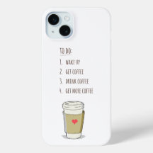 Cute To-Do Coffee Lijst iPhone Hoesje
