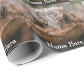 Cute Toad Frog Face Birthday Cadeaupapier (Rol Hoek)