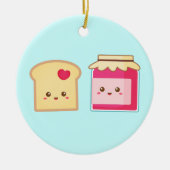 Cute Toast and Strawberry Jam, Spread Love Keramisch Ornament (Voorkant)