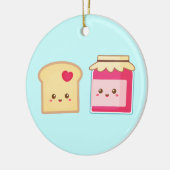 Cute Toast and Strawberry Jam, Spread Love Keramisch Ornament (Links)