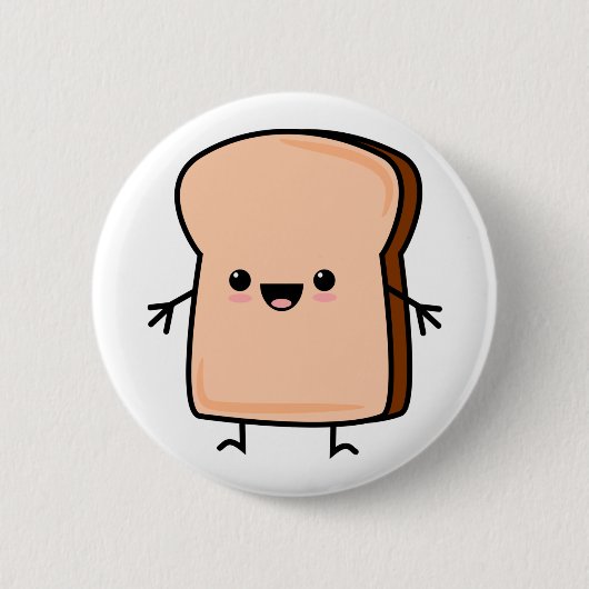 Cute Toast Bread Ronde Button 5,7 Cm (Voorkant)