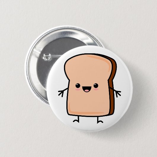 Cute Toast Bread Ronde Button 5,7 Cm (Voorkant /achterkant)
