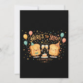 Cute Toast Verjaardagsviering Groet Kaart (Voorkant)