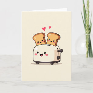 Cute Toaster Liefdes Koppelkaart Kaart