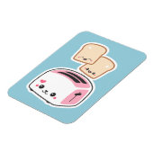 Cute Toaster met Happy Toast Magneet (Linkerzijde)