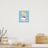 Cute Toaster met Happy Toast Poster (Keuken)