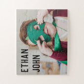 Cute Toddler Foto met Kind naam Legpuzzel (Verticaal)