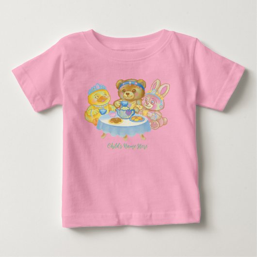 Cute Toddler Toy Tea Party T-Shirt (Voorkant)