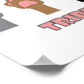 Cute Toe Bean Tribe Cat Paw Trio Design Poster (Hoek)