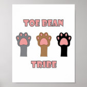 Cute Toe Bean Tribe Cat Paw Trio Design Poster (Voorkant)