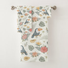 Cute Toekan Tropische Persoonlijke Strandhanddoek Bad Handdoek