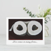 Cute toiletpapier bruiloft kaart (Staand voorkant)