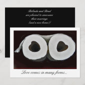 Cute toiletpapier bruiloft kaart (Voorkant / Achterkant)