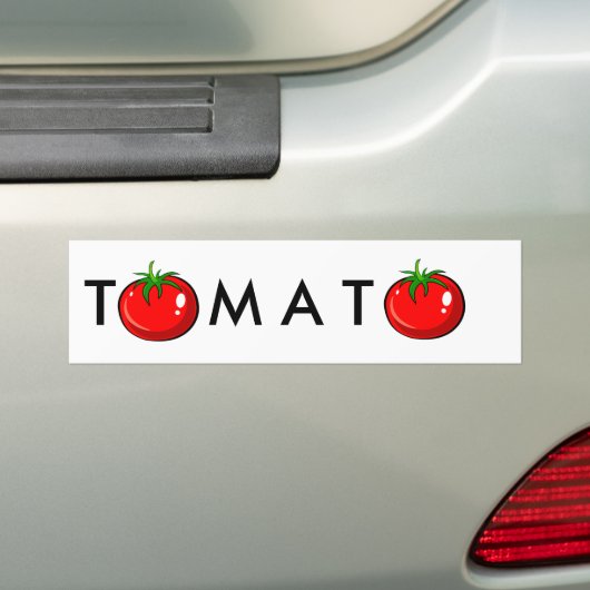 Cute tomato bumpersticker (Op auto)