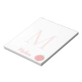 Cute Tomato Custom Name Initial  Notitieblok (Linkerzijde)