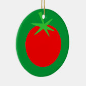 Cute Tomato Gardener Ornament met kerstbomen (Rechts)